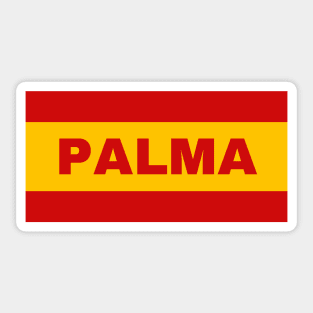 Palma City in Spanish Flag Colors Sticker